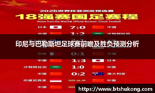 印尼与巴勒斯坦足球赛前瞻及胜负预测分析